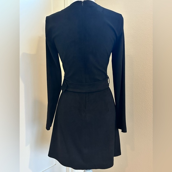 Zara Suede V Neck Dress w/ Belt - NWOT - Medium - Picture 3 of 5